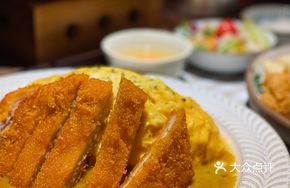 Golden Pork Cutlet Curry Molten Egg Fried Rice