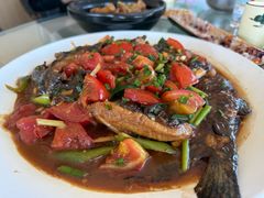 遇龙河剑骨鱼—阳朔特色啤酒鱼-生态苑农庄(十里画廊遇龙河店)