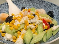 玉米黄瓜拌虾仁-桂园餐厅(五大道店)