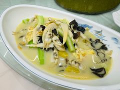 丝瓜蛏子炒蛋饼-殷记大酒店