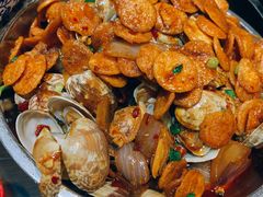 豆饼炒花甲-胖子烧烤(圣地亚哥店)
