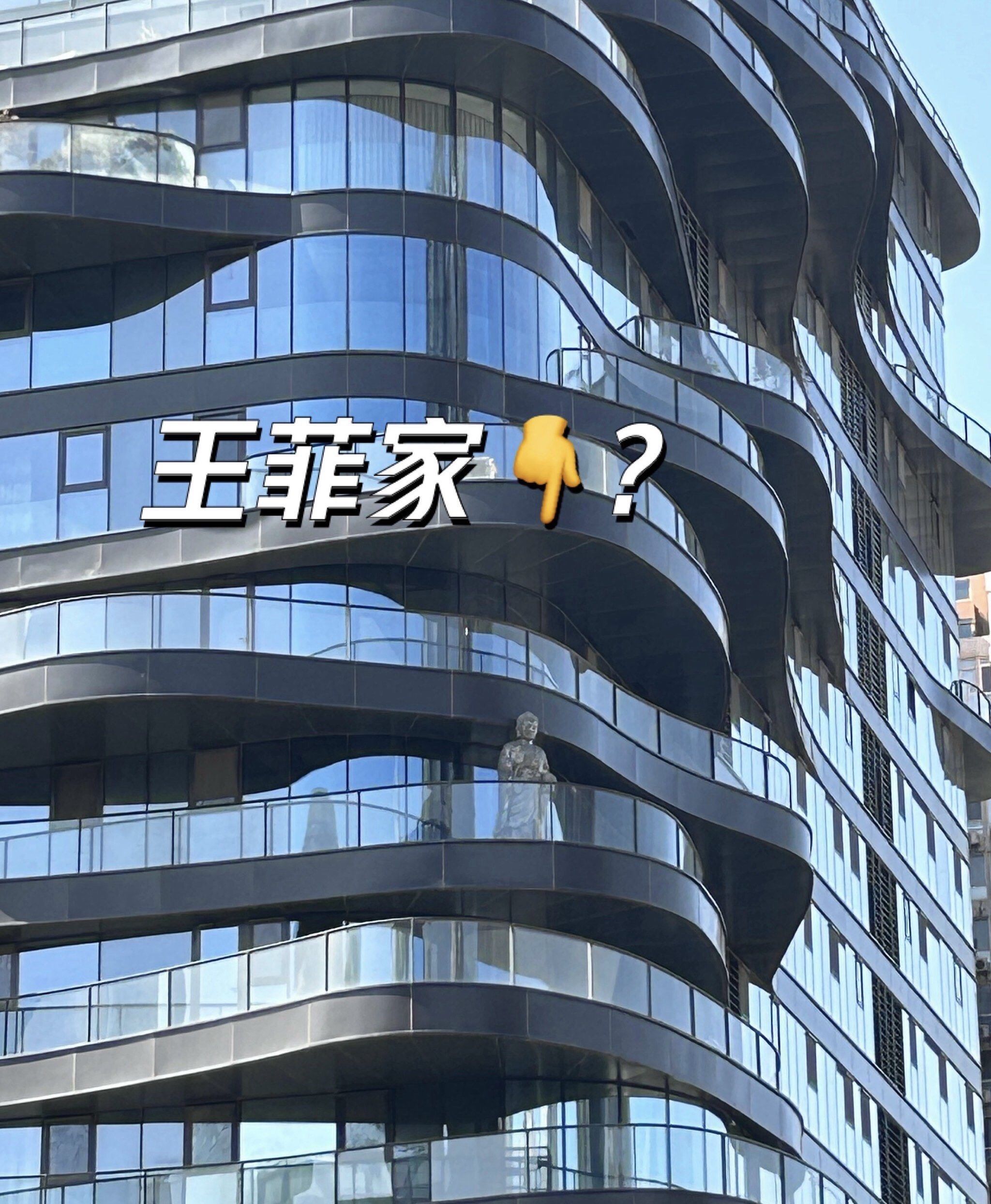 窗台这有个巨大佛像,这个真的是王菲家?