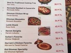 菜单-Old Ottoman Cafe & Restaurant