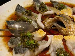 雪菜蒸黄花鱼-甄御•海鲜新青岛菜(麦岛店)