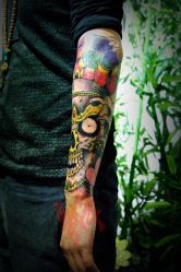 -小辫刺青洗纹身