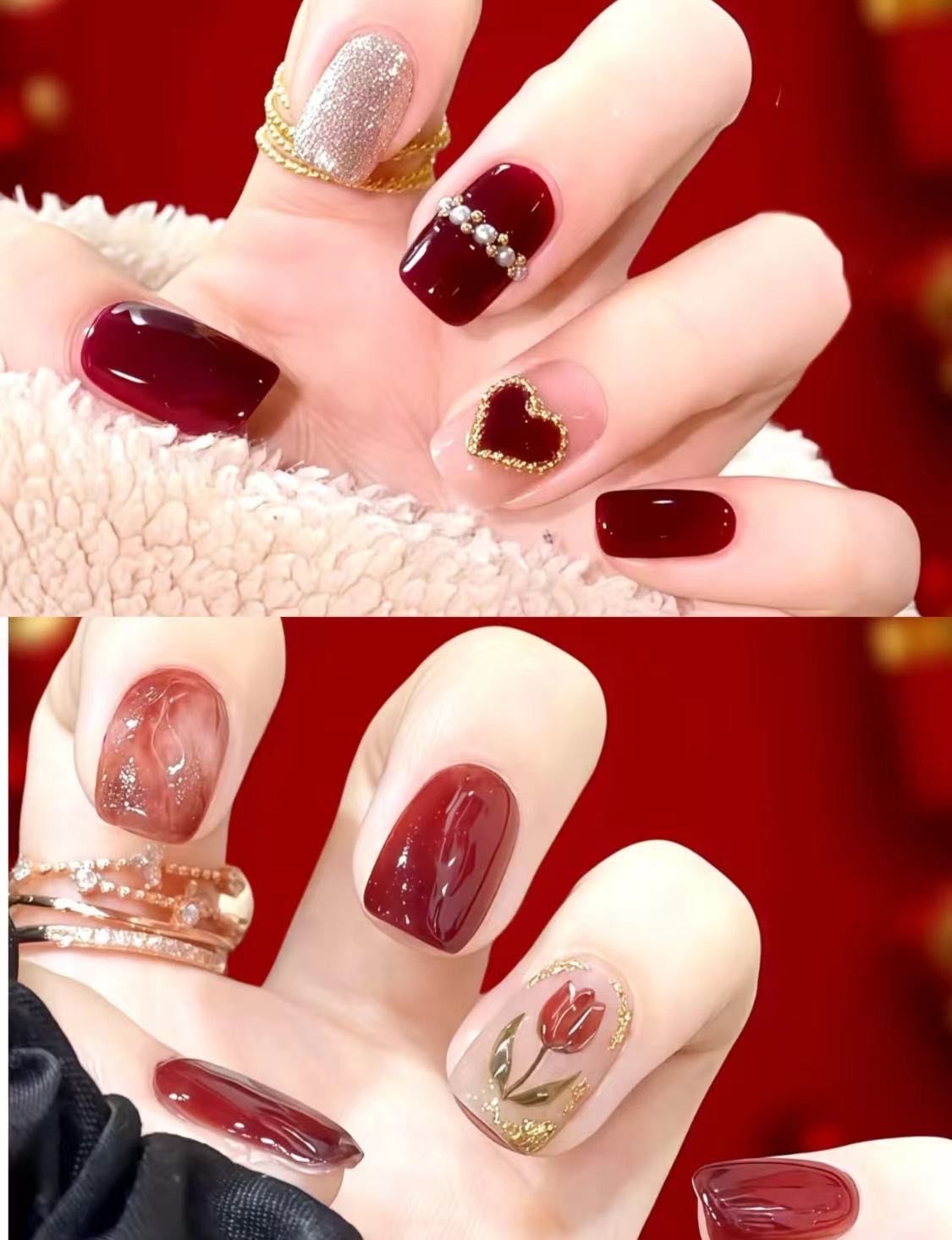 新年必备红色美甲