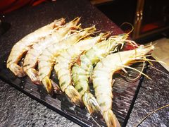 马来虎虾-赤铁扒拉锅·烤串·烤鸽子