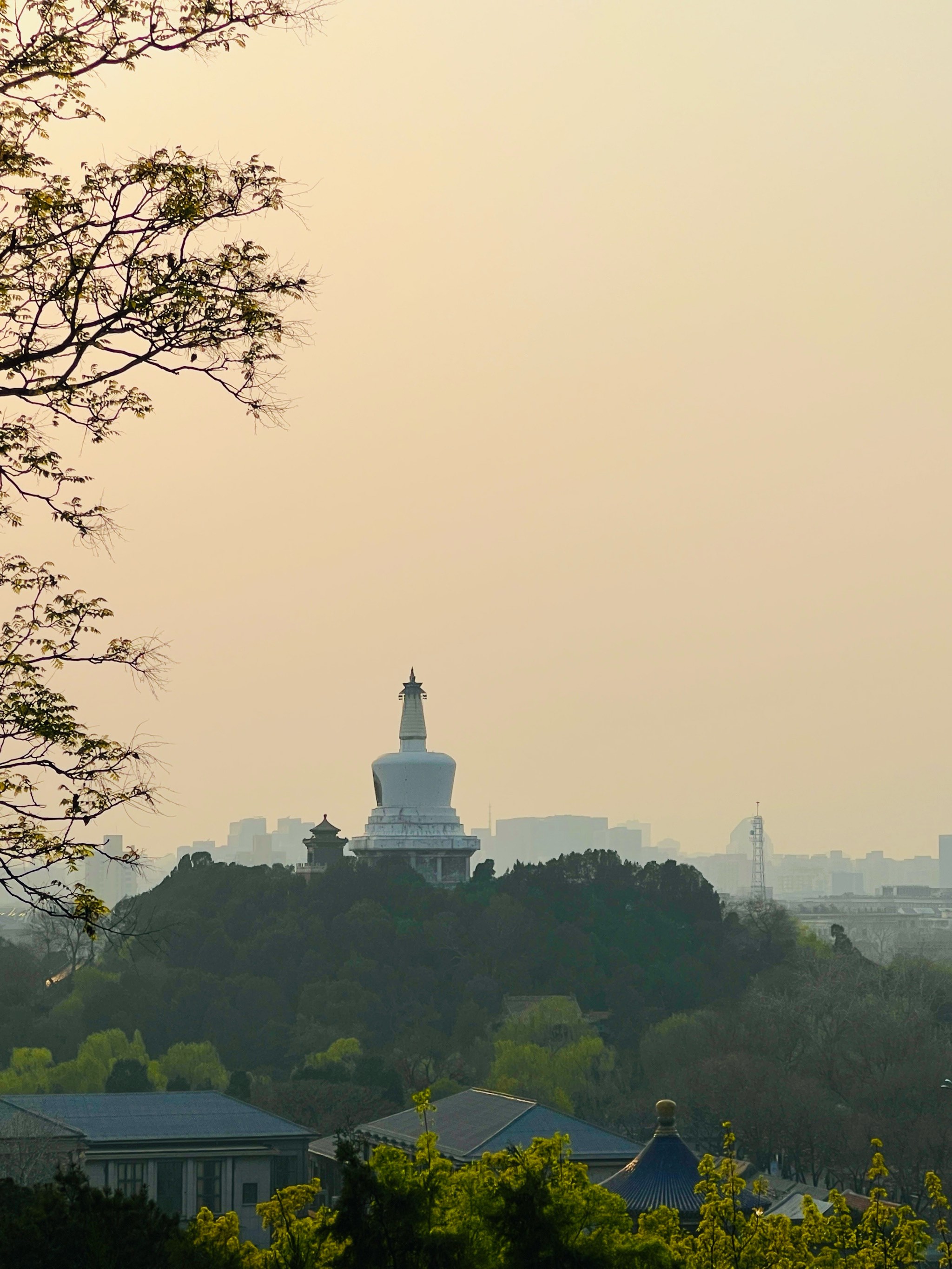 景山公园的景色描写图片