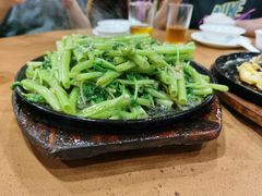 铁板虾酱啫通菜-众源美食(光复阁店)