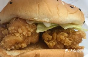 Fried Chicken Wings and Chicken Leg Burger