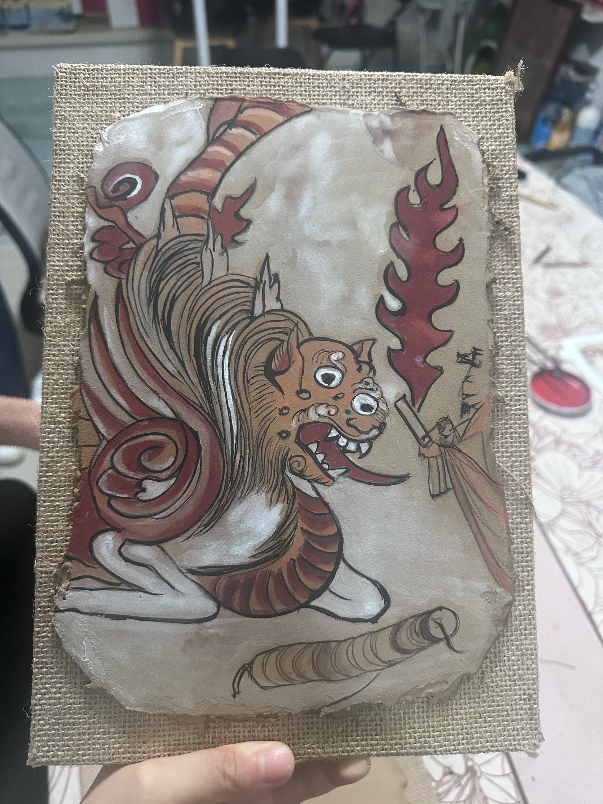 画的禹受洛书图中的烛龙