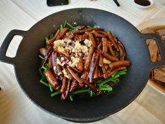 韭菜台炒鳝肚-怡园饭店-餐厅(四望亭店)