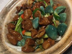腊八蒜炒肥肠-惠丰堂饭庄·烤鸭·京味菜(西北旺·唐家岭店)
