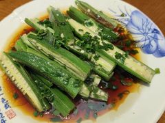 白灼秋葵-外婆烧.老杭帮菜(庆春店)