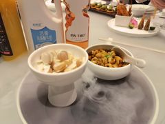 辣酒汁花螺配夏威夷果-木守西溪溪隐餐厅