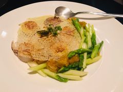 芦笋野菌煎元贝-上海苏宁宝丽嘉酒店·嘉府壹号中餐厅