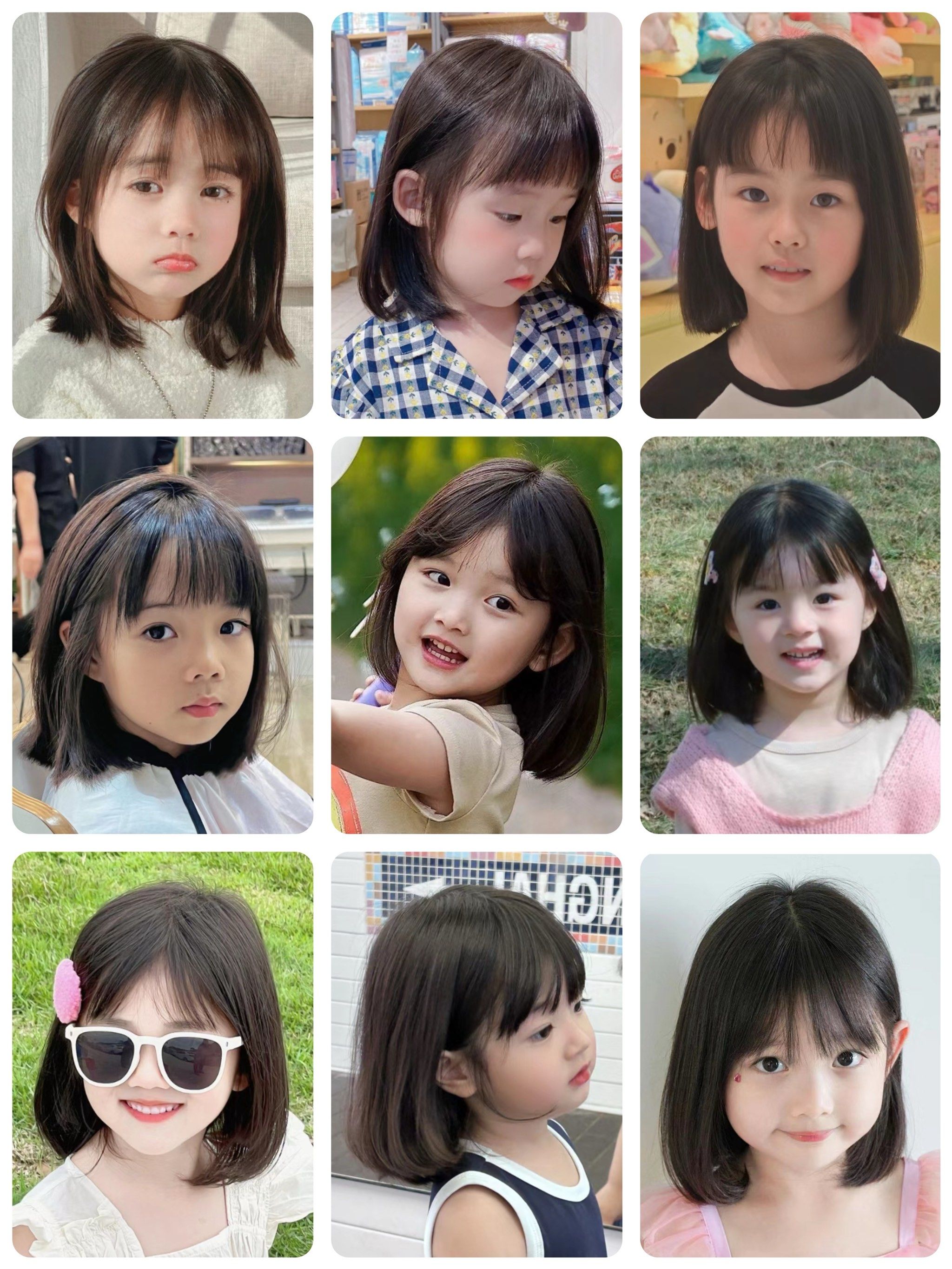 本期儿童发型分享,可以披也可以扎的齐肩发型～#臻禧发小儿童理发