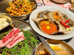 -草家酱蟹炭火烤肉店(珲春南路一店)