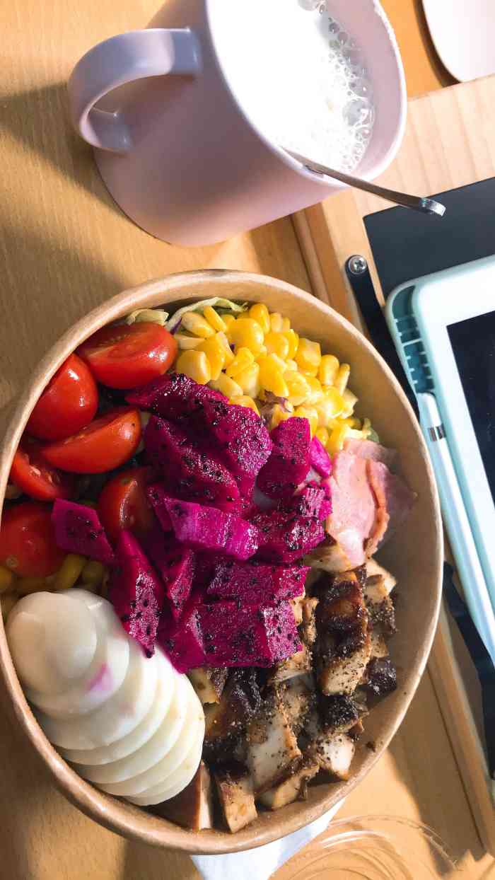 沙野轻食(松江大学城店)-"沙拉沙拉0101每次都是吃太多垃圾食品.