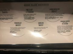 菜单-Goose Island Brewhouse鹅岛精酿啤酒餐厅