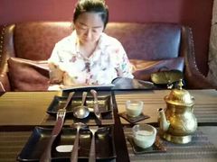 餐具摆设及北海道奶茶-上岛咖啡(大德店)