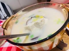 鸡汤小白菜煮榆林豆腐-西贝(上海新梅广场店)