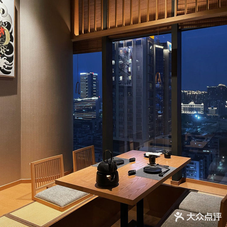佛山高空铁板烧日料店俯瞰千灯湖全景好❗️美‼️