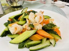 嫩豆丝瓜炒虾仁-香丰阁·烤鸭·川湘菜(清河店)