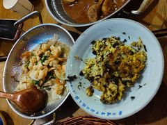 野胡葱炒土鸡蛋-吃饭皇帝大土家民族菜(正大广场店)