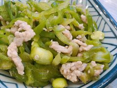 青椒肉丝毛豆子-朱洪元苏式面馆(绿宝广场店)