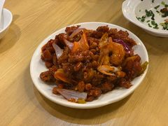 椒香虾仁爆鸡球-陈傻子餐厅(世纪都会店)