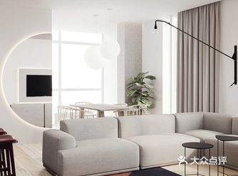 130平极简设计，客厅黑白配色，隐藏式灯带，耐看上档次！