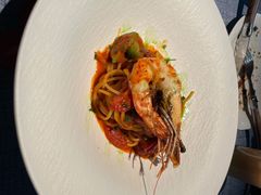意式手工海鲜宽面佐虎虾-弦月窗LUNETTE BY AMANDA(复兴路店)