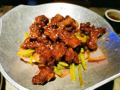 蒜香蜜汁排骨-绿茶餐厅(乐峰广场店)