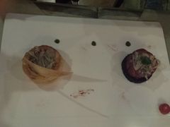 奶油蘑菇配黑米和酥皮壳培根-火车头法国西餐厅
