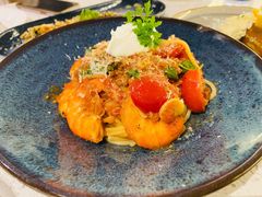 芝士蘑菇鲜虾意大利面-BE BRIGHT KITCHEN(正佳广场店)