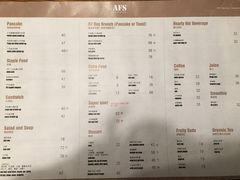 菜单-AFS Cafe & Canteen(闽江二路店)