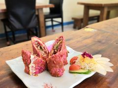 火龙果卷饼-甘味食堂(素食料理/蔬食料理/恆春美食)
