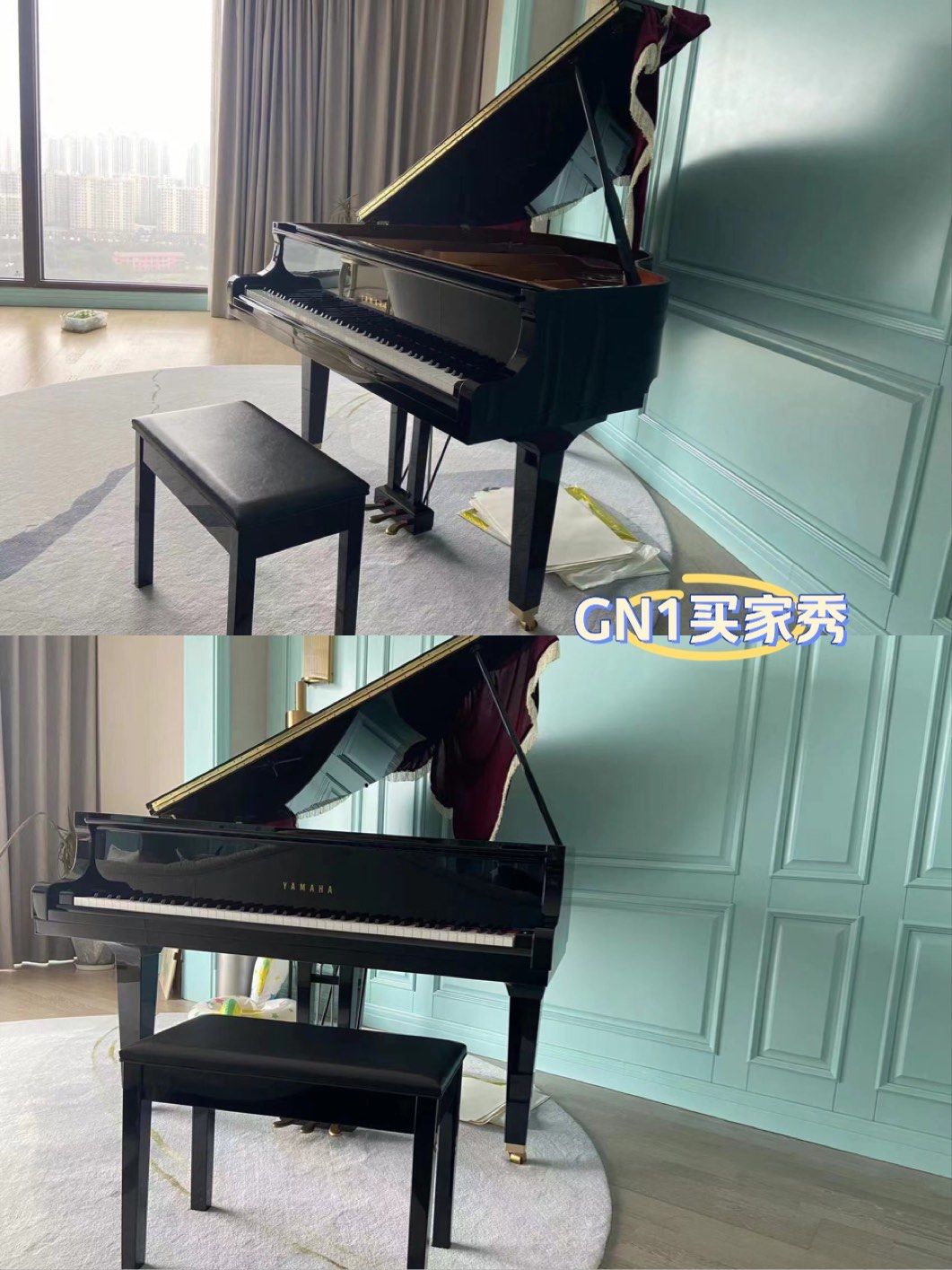 雅马哈gn1,一款专为家庭音乐爱好者设计的小型三角钢琴,以其卓越的