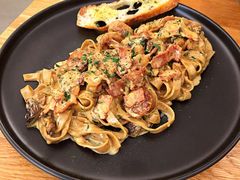 牛肝菌西班牙肉肠意粉-尤加利咖啡馆