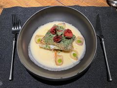 煎海鲈鱼配意大利节瓜面-AZUL by FUEL蓝色·法式酒馆(琶醍店)