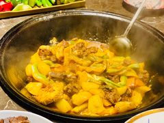 排骨豆角土豆粘卷子-粗粮人家·东北菜(洋桥店)