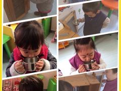 宝宝们喝水啦-上海市闵行科技幼儿园