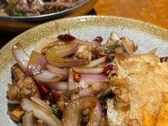 爆辣牛蛙肉丝炒面-圳兴面王·拌川·特色炒面(南山保利剧院店)