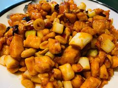 宫保鸡丁-华盛园卷子王农家菜水库鱼