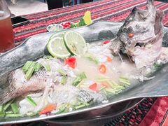 柠檬汁蒸鲈鱼-食肆&Fourteen(武林夜市店)