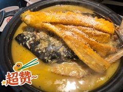 大刀茄王金蒜味烤鱼-探鱼·鲜青椒爽麻烤鱼(三水广场店)