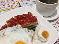 叉烧鸳鸯蛋饭-鸿运茶餐厅(皇岗店)