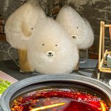 成都的火锅店都这么可爱了吗？棉花糖小狗奶茶额！
