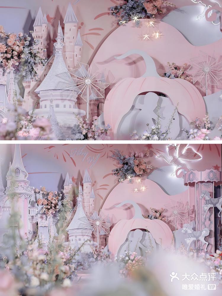 粉色童话婚礼沉醉在鲜花城堡与天使的浪漫时光